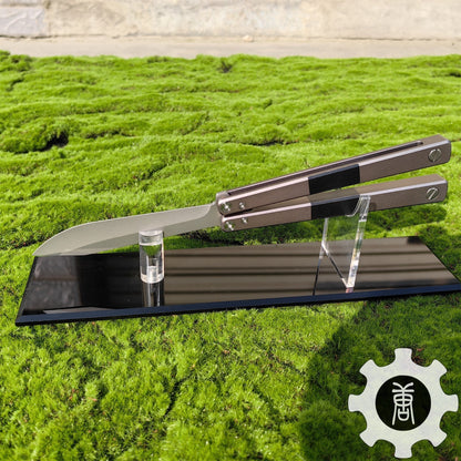 High-End TF2 Spy Knife Balisong Trainer-Blunt Blade