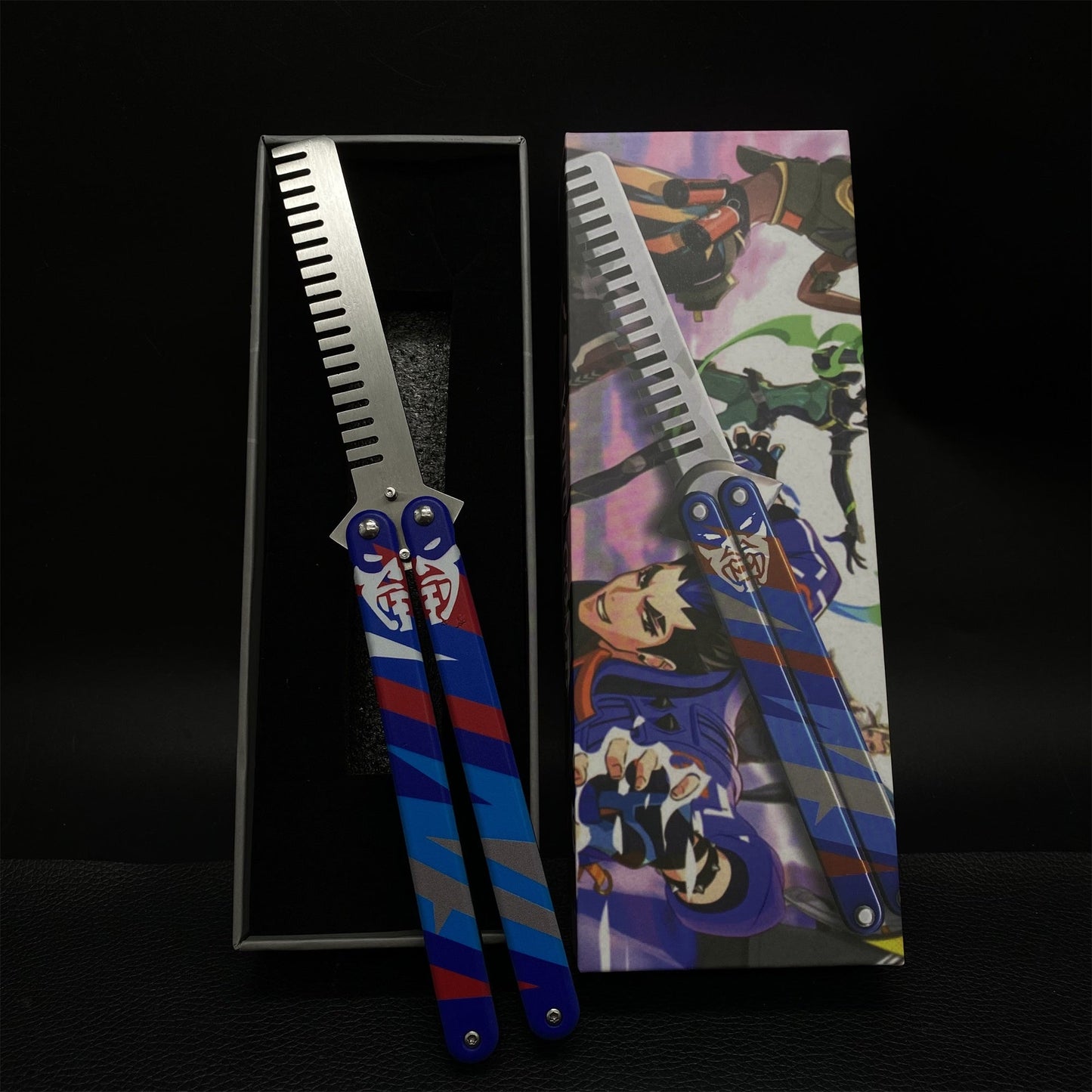 Blunt Blade Stainless Steel Yoru Comb Balisong Butterfly Trainer