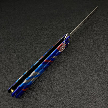 Blunt Blade Stainless Steel Yoru Comb Balisong Butterfly Trainer