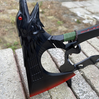 Full-Size New Raven Bite Axe Bloodhound Heirloom 100% Metal With Real Rope Wrapped Handle