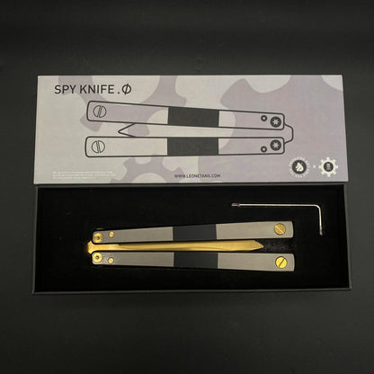 High-End TF2 Spy Knife Balisong Trainer-Blunt Blade