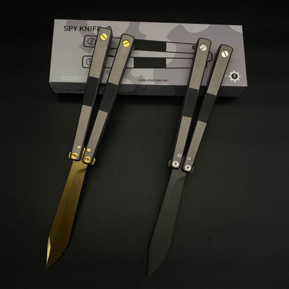 High-End TF2 Spy Knife Balisong Trainer-Blunt Blade
